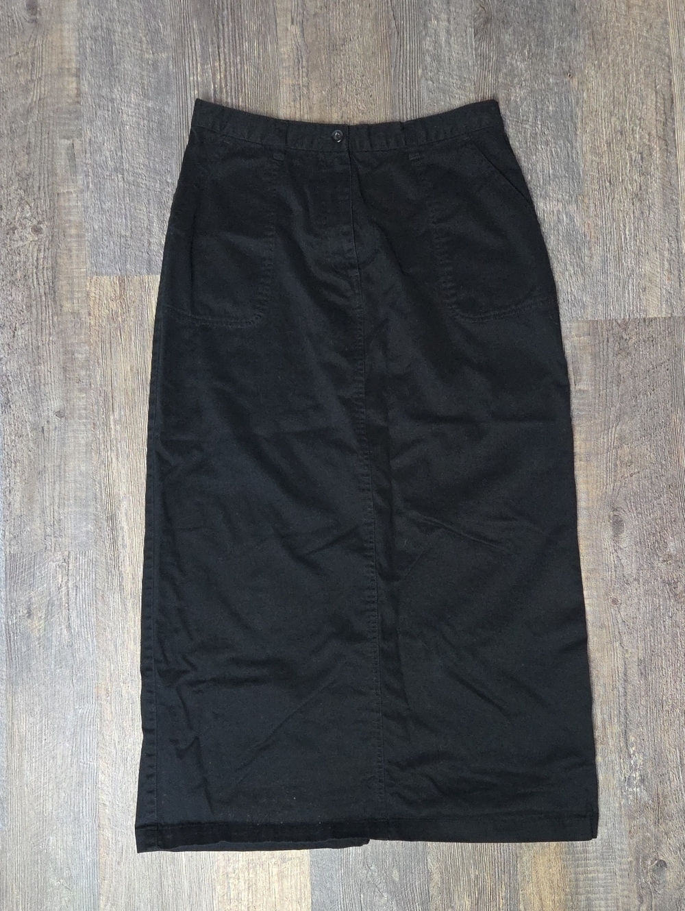 Black Women's Midi Skirt - Classic Straight Fit 100% Cotton